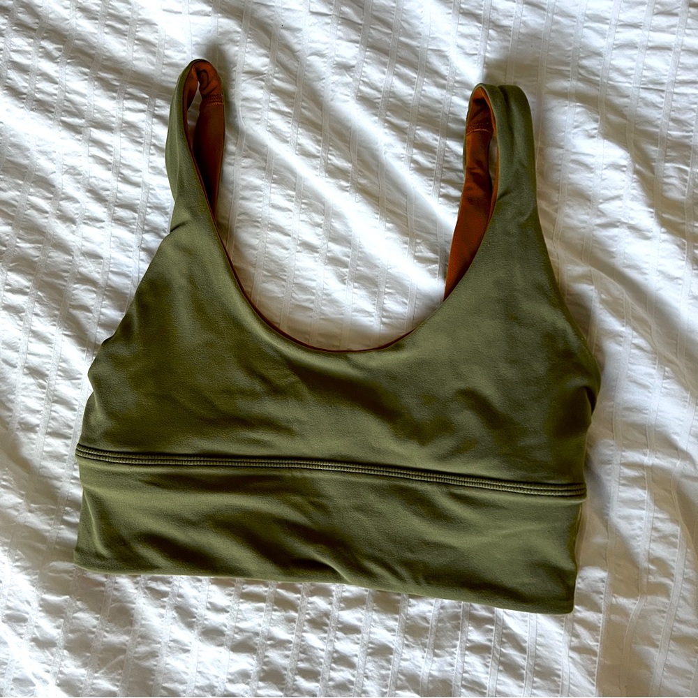 Lululemon Align Bra reversible bronze green / butternut brown sz4
